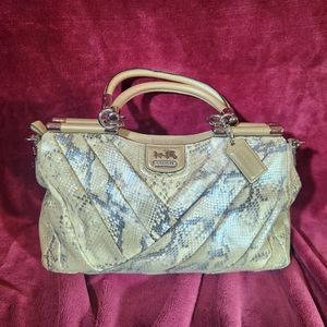 Coach Genuine Leather Python Madison Exotic Carrie Handbag F1293-21316